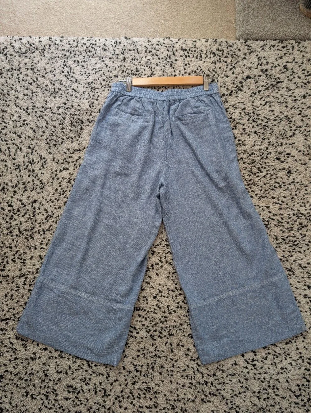 Banana Republic Outlet Wide-Leg Linen-Blend Pants Sz S
